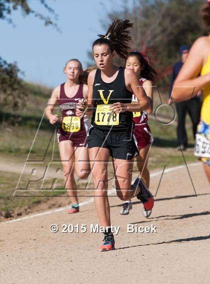 Thumbnail 1 in CIF State Cross Country Championships (D1 Girls Race) photogallery.