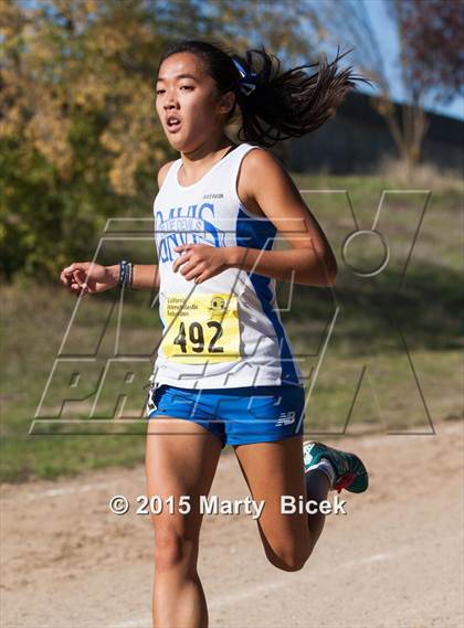 Thumbnail 3 in CIF State Cross Country Championships (D1 Girls Race) photogallery.