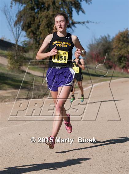 Thumbnail 1 in CIF State Cross Country Championships (D1 Girls Race) photogallery.