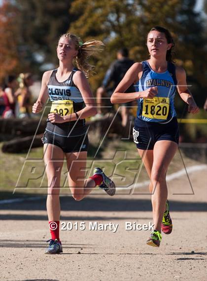 Thumbnail 2 in CIF State Cross Country Championships (D1 Girls Race) photogallery.