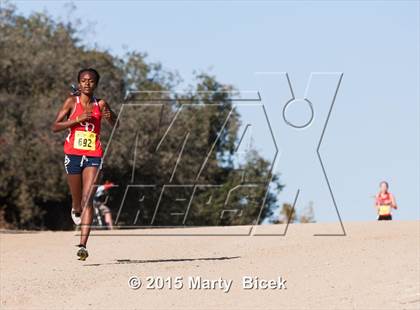 Thumbnail 1 in CIF State Cross Country Championships (D1 Girls Race) photogallery.