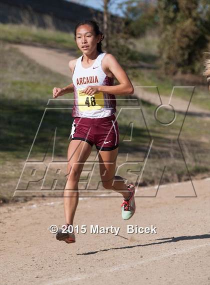 Thumbnail 2 in CIF State Cross Country Championships (D1 Girls Race) photogallery.