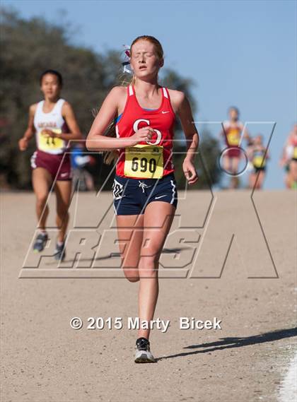 Thumbnail 2 in CIF State Cross Country Championships (D1 Girls Race) photogallery.