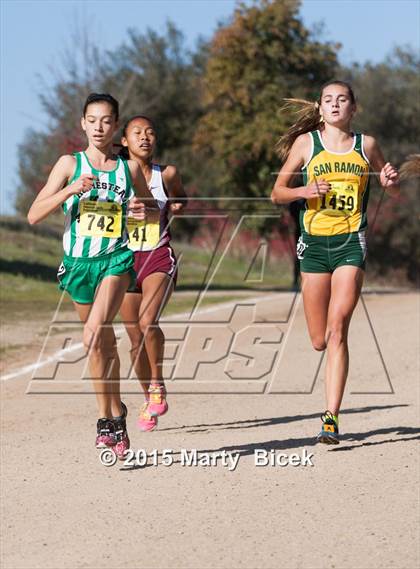 Thumbnail 1 in CIF State Cross Country Championships (D1 Girls Race) photogallery.