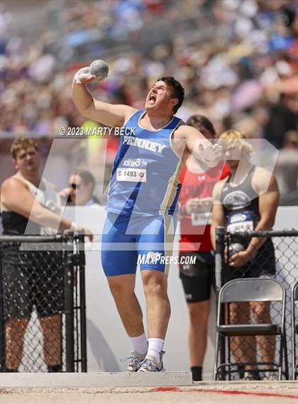 Thumbnail 2 in Class 2 Shot Put (MSHSAA State Championship photogallery.