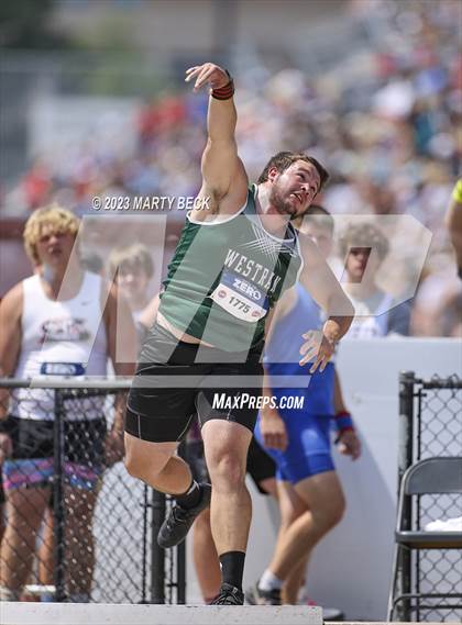 Thumbnail 1 in Class 2 Shot Put (MSHSAA State Championship photogallery.