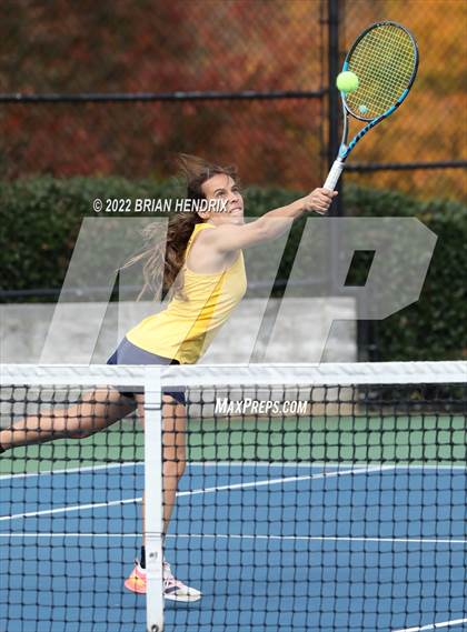 Thumbnail 1 in NCHSAA Women's Tennis Doubles 3A Championship - Day 2 photogallery.