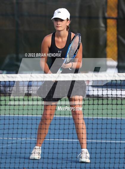 Thumbnail 2 in NCHSAA Women's Tennis Doubles 3A Championship - Day 2 photogallery.