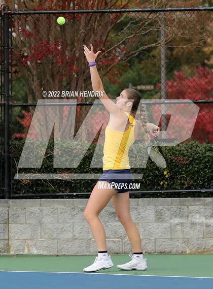 Thumbnail 1 in NCHSAA Women's Tennis Doubles 3A Championship - Day 2 photogallery.