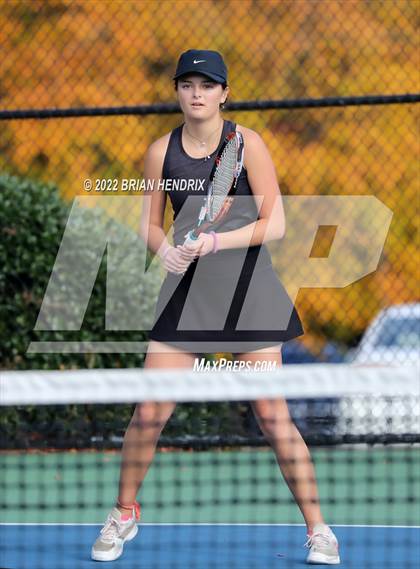 Thumbnail 2 in NCHSAA Women's Tennis Doubles 3A Championship - Day 2 photogallery.