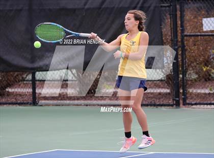 Thumbnail 3 in NCHSAA Women's Tennis Doubles 3A Championship - Day 2 photogallery.