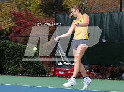 Thumbnail 3 in NCHSAA Women's Tennis Doubles 3A Championship - Day 2 photogallery.