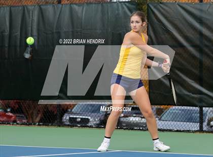 Thumbnail 2 in NCHSAA Women's Tennis Doubles 3A Championship - Day 2 photogallery.