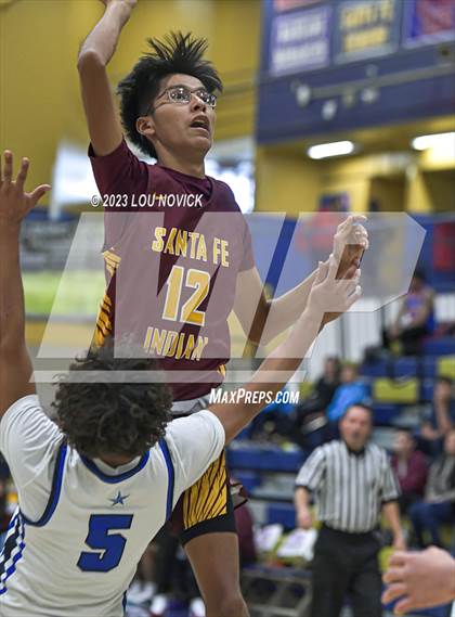 Thumbnail 2 in Santa Fe Indian vs. St. Michael's (Bobby Rodriguez Capital City Tournament) photogallery.