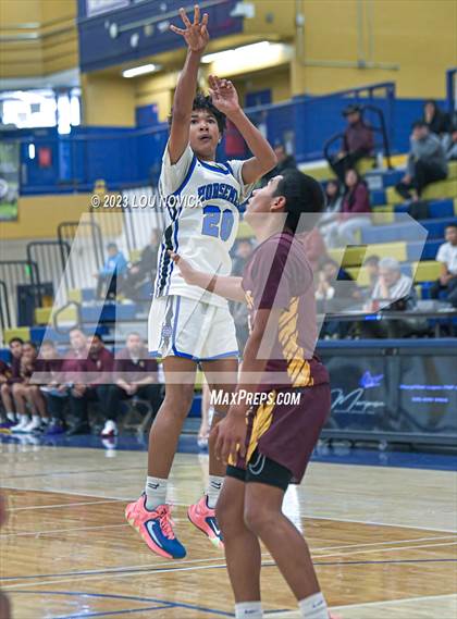 Thumbnail 2 in Santa Fe Indian vs. St. Michael's (Bobby Rodriguez Capital City Tournament) photogallery.