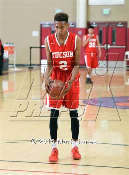 Thumbnail 2 in Tucson High Magnet School vs Mountain View (Hoophall West Invitational) photogallery.