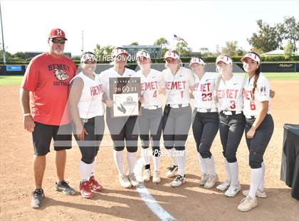 Thumbnail 1 in Hemet vs. Rosary Academy (CIF-SS D4 Final) photogallery.