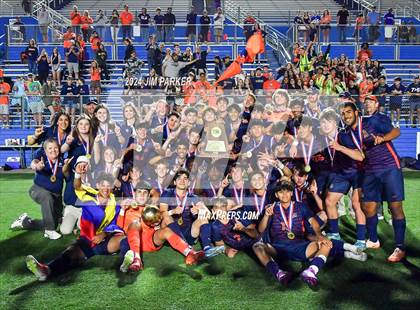 Thumbnail 2 in Flower Mound vs. Seven Lakes (UIL 6A Soccer Final) photogallery.