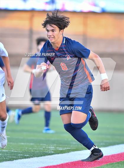 Thumbnail 3 in Flower Mound vs. Seven Lakes (UIL 6A Soccer Final) photogallery.