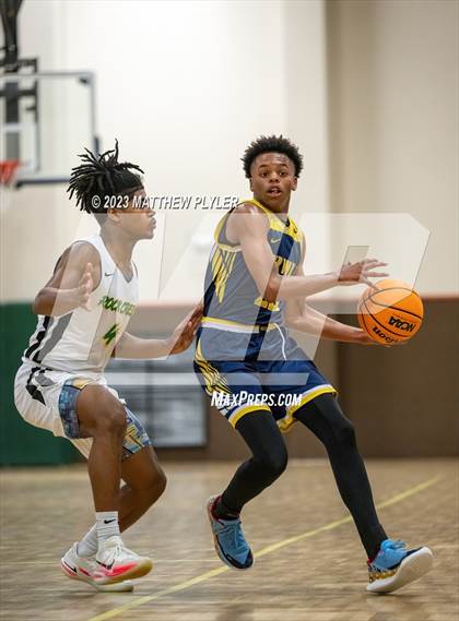 Thumbnail 1 in Rock Creek Christian Academy vs Heirway Christian Academy (Veterans Showcase) photogallery.
