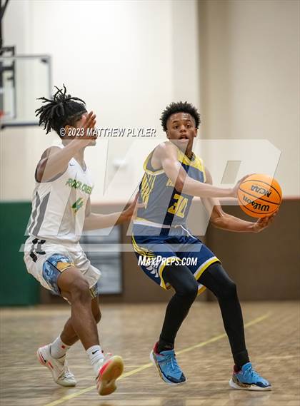 Thumbnail 2 in Rock Creek Christian Academy vs Heirway Christian Academy (Veterans Showcase) photogallery.