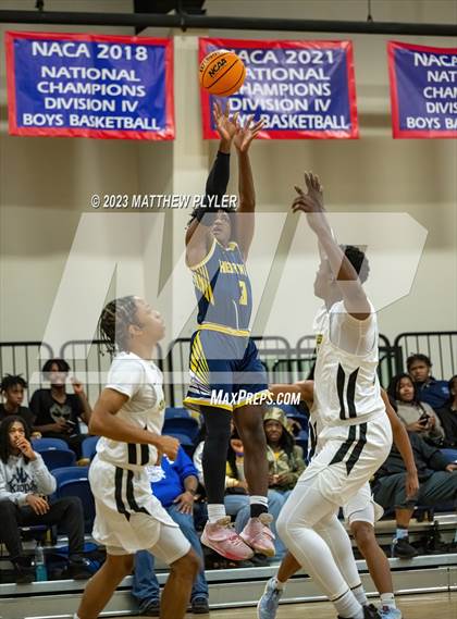 Thumbnail 2 in Rock Creek Christian Academy vs Heirway Christian Academy (Veterans Showcase) photogallery.