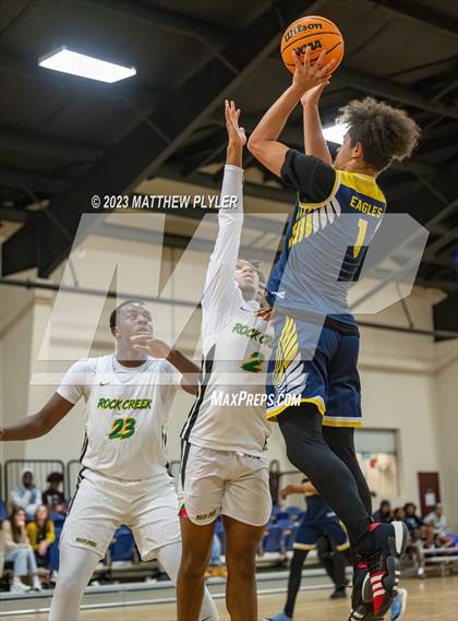 Thumbnail 1 in Rock Creek Christian Academy vs Heirway Christian Academy (Veterans Showcase) photogallery.