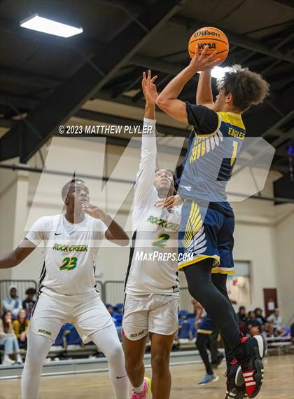 Thumbnail 3 in Rock Creek Christian Academy vs Heirway Christian Academy (Veterans Showcase) photogallery.