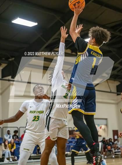 Thumbnail 2 in Rock Creek Christian Academy vs Heirway Christian Academy (Veterans Showcase) photogallery.