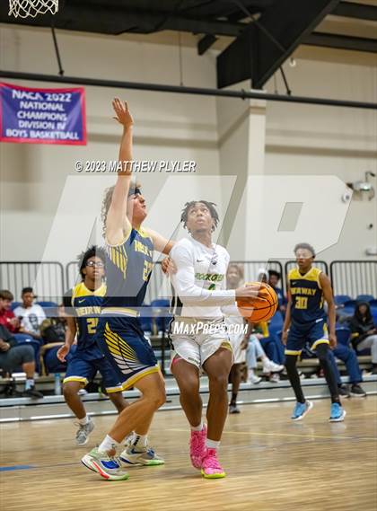 Thumbnail 2 in Rock Creek Christian Academy vs Heirway Christian Academy (Veterans Showcase) photogallery.