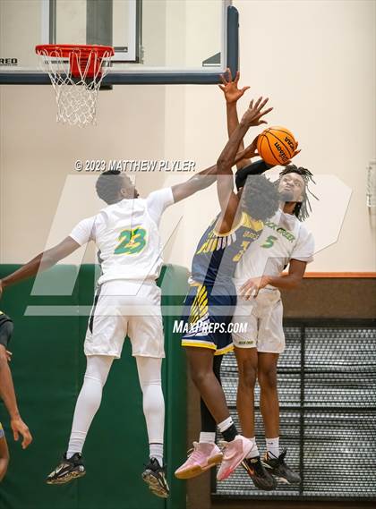 Thumbnail 2 in Rock Creek Christian Academy vs Heirway Christian Academy (Veterans Showcase) photogallery.