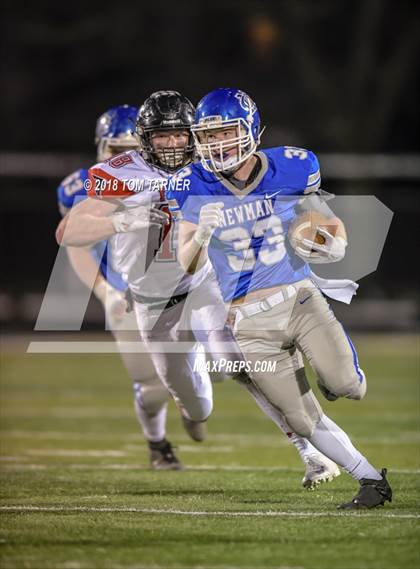 Thumbnail 3 in Newman Central Catholic vs. Gibson City-Melvin-Sibley (IHSA 2A Quarterfinal Playoff) photogallery.