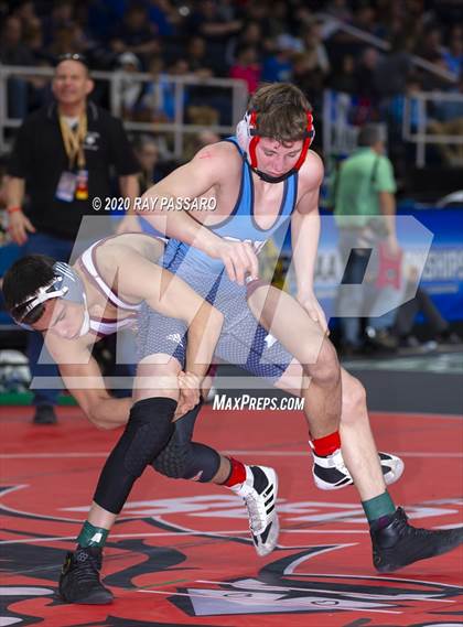 Thumbnail 3 in NYSPHSAA Wrestling Championships - Pigtails and Preliminaries photogallery.