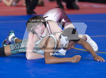 Thumbnail 1 in NYSPHSAA Wrestling Championships - Pigtails and Preliminaries photogallery.