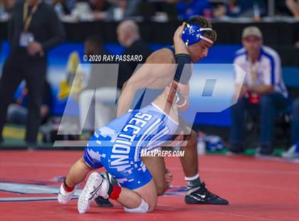 Thumbnail 3 in NYSPHSAA Wrestling Championships - Pigtails and Preliminaries photogallery.