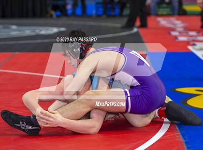 Thumbnail 1 in NYSPHSAA Wrestling Championships - Pigtails and Preliminaries photogallery.
