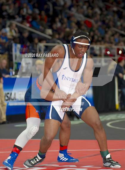 Thumbnail 3 in NYSPHSAA Wrestling Championships - Pigtails and Preliminaries photogallery.