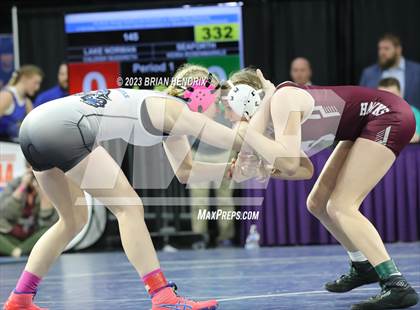Thumbnail 1 in NCHSAA Women's Wrestling Invitational 2023 photogallery.