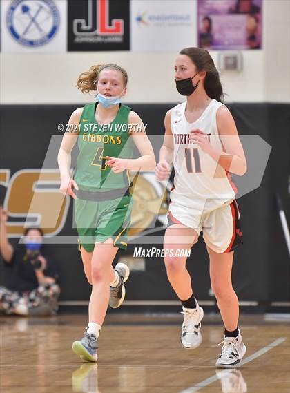 Thumbnail 1 in Cardinal Gibbons vs. Northwest Guilford (Lady Knights Holiday Invitational Final) photogallery.
