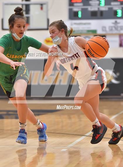 Thumbnail 1 in Cardinal Gibbons vs. Northwest Guilford (Lady Knights Holiday Invitational Final) photogallery.