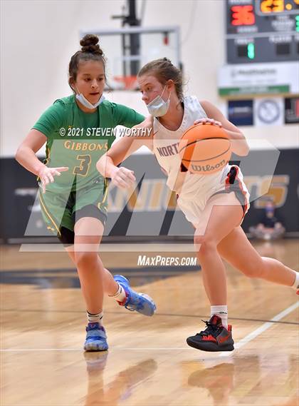 Thumbnail 2 in Cardinal Gibbons vs. Northwest Guilford (Lady Knights Holiday Invitational Final) photogallery.