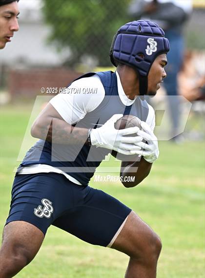 Thumbnail 3 in St. John Bosco vs. Inglewood (Battle at the Beach) photogallery.