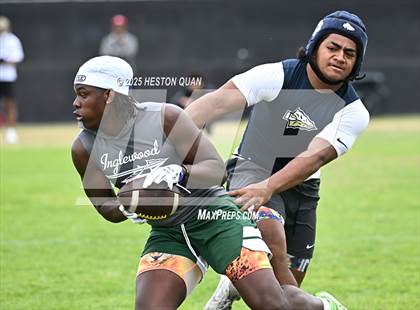 Thumbnail 3 in St. John Bosco vs. Inglewood (Battle at the Beach) photogallery.