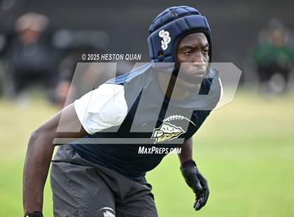 Thumbnail 1 in St. John Bosco vs. Inglewood (Battle at the Beach) photogallery.