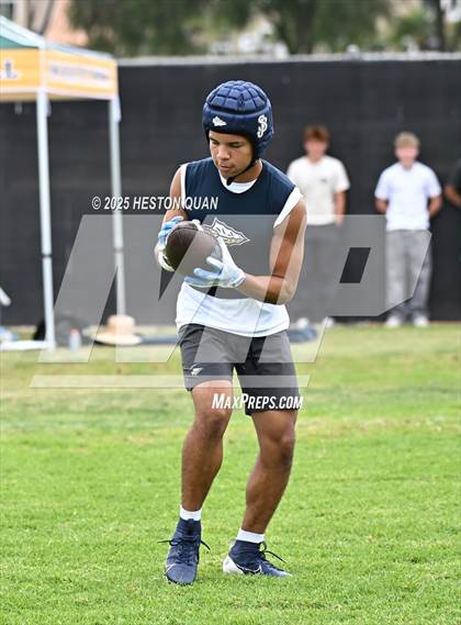 Thumbnail 3 in St. John Bosco vs. Inglewood (Battle at the Beach) photogallery.