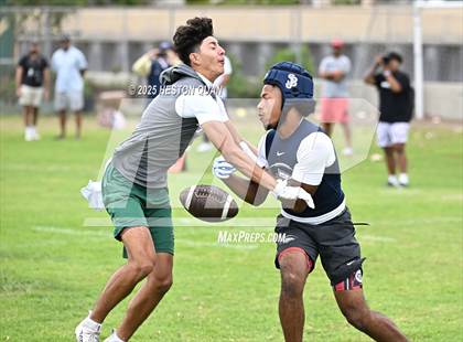 Thumbnail 3 in St. John Bosco vs. Inglewood (Battle at the Beach) photogallery.