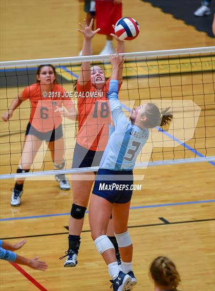 Thumbnail 3 in Brandeis vs Johnson (NEISD Volleyball Tournament) photogallery.