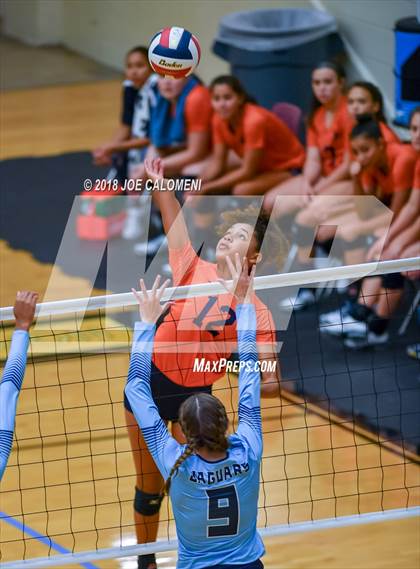 Thumbnail 3 in Brandeis vs Johnson (NEISD Volleyball Tournament) photogallery.