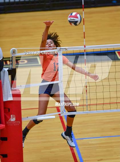 Thumbnail 1 in Brandeis vs Johnson (NEISD Volleyball Tournament) photogallery.