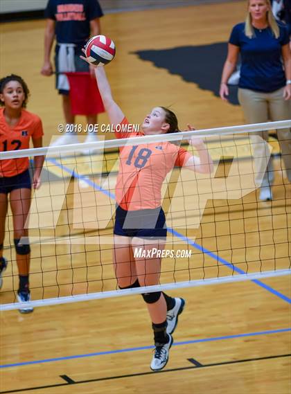 Thumbnail 3 in Brandeis vs Johnson (NEISD Volleyball Tournament) photogallery.